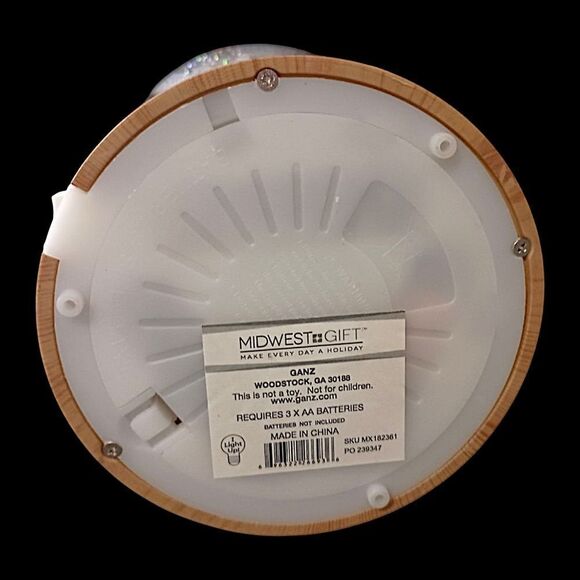 Christmas Snow Globe Lighted Swirling Glitter Santa Claus Reindeer Sleigh Ganz - Picture 5 of 16